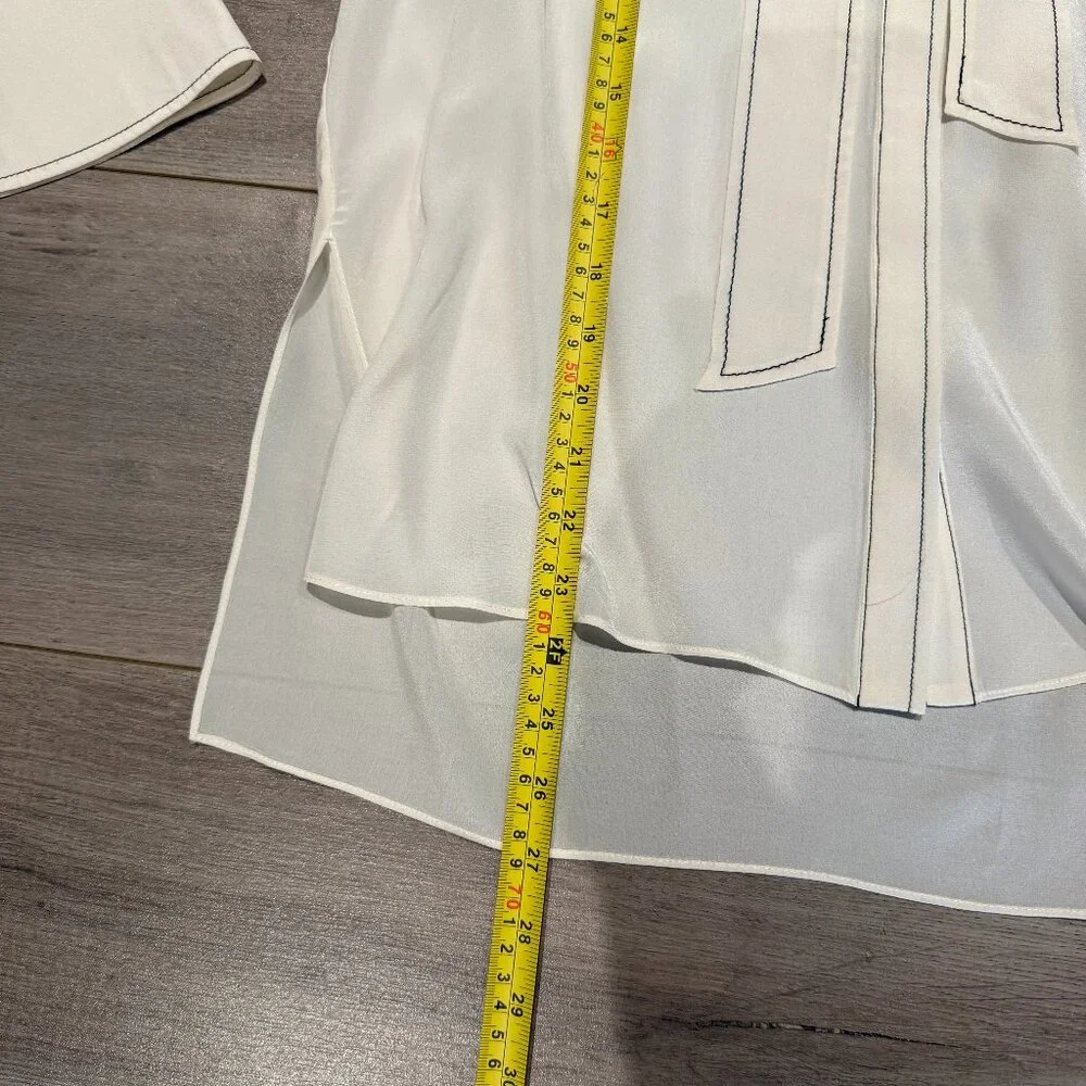 Alice + Olivia Ivory Blouse with Tie Detail - Picture 13 of 13